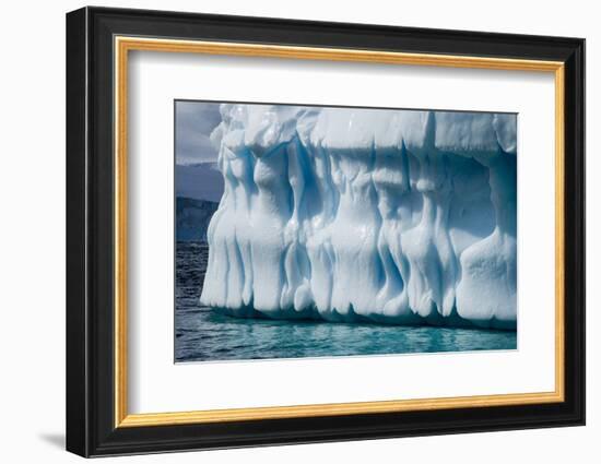 Antarctica, Gerlach Strait, blue ice formation-George Theodore-Framed Photographic Print