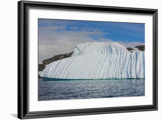 Antarctica. Gerlache Strait. Deeply Grooved Iceberg-Inger Hogstrom-Framed Photographic Print