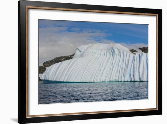 Antarctica. Gerlache Strait. Deeply Grooved Iceberg-Inger Hogstrom-Framed Photographic Print