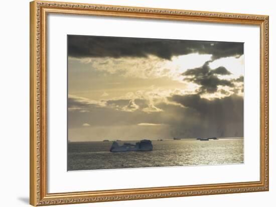 Antarctica. Gerlache Strait. Orne Harbor. Sunset-Inger Hogstrom-Framed Photographic Print