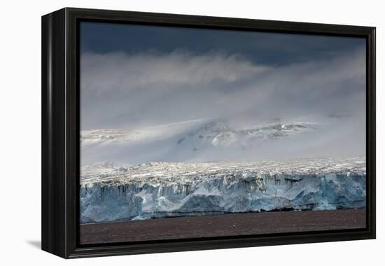 Antarctica, glacier, blue ice, Gerlach Strait-George Theodore-Framed Premier Image Canvas