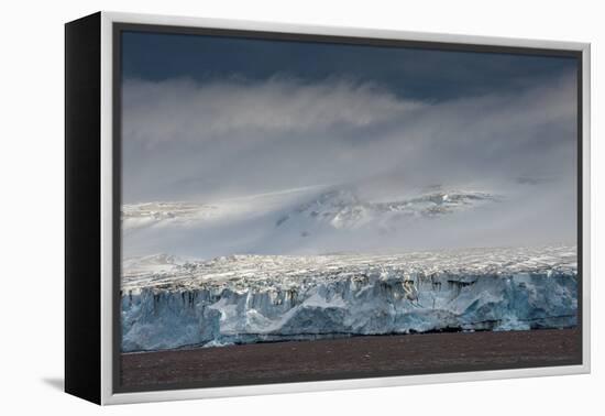 Antarctica, glacier, blue ice, Gerlach Strait-George Theodore-Framed Premier Image Canvas