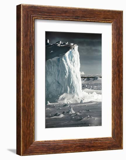 Antarctica. Iceberg at Sunrise Surrounded by Sea Ice-Janet Muir-Framed Photographic Print