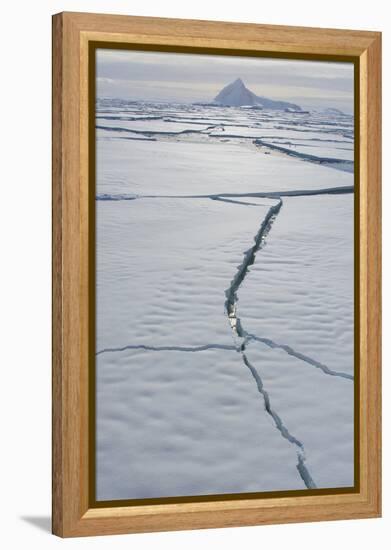 Antarctica. Near Adelaide Island. the Gullet. Cracks Open in the Ice-Inger Hogstrom-Framed Premier Image Canvas