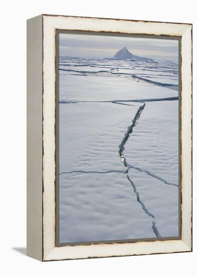 Antarctica. Near Adelaide Island. the Gullet. Cracks Open in the Ice-Inger Hogstrom-Framed Premier Image Canvas