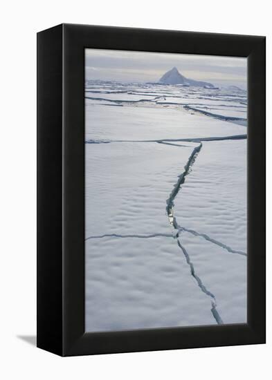 Antarctica. Near Adelaide Island. the Gullet. Cracks Open in the Ice-Inger Hogstrom-Framed Premier Image Canvas