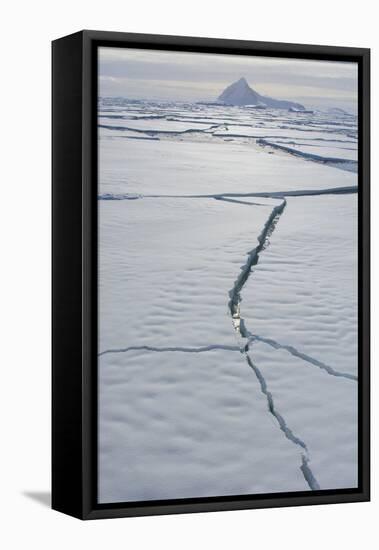 Antarctica. Near Adelaide Island. the Gullet. Cracks Open in the Ice-Inger Hogstrom-Framed Premier Image Canvas