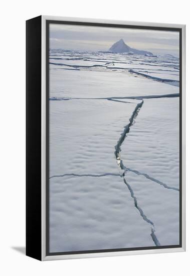 Antarctica. Near Adelaide Island. the Gullet. Cracks Open in the Ice-Inger Hogstrom-Framed Premier Image Canvas