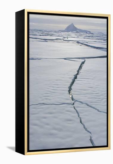 Antarctica. Near Adelaide Island. the Gullet. Cracks Open in the Ice-Inger Hogstrom-Framed Premier Image Canvas