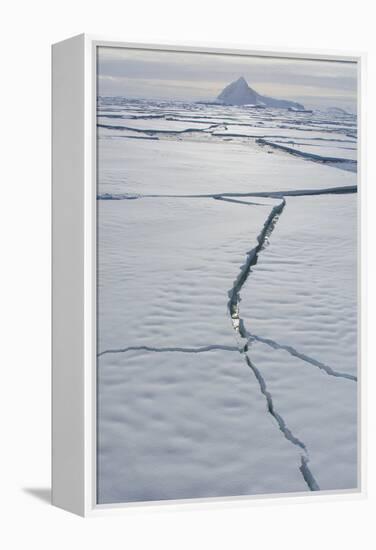 Antarctica. Near Adelaide Island. the Gullet. Cracks Open in the Ice-Inger Hogstrom-Framed Premier Image Canvas