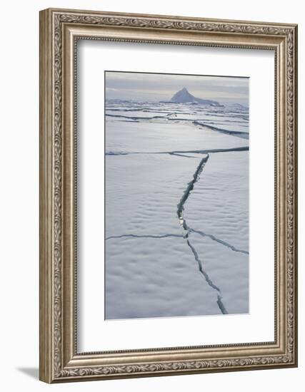 Antarctica. Near Adelaide Island. the Gullet. Cracks Open in the Ice-Inger Hogstrom-Framed Photographic Print