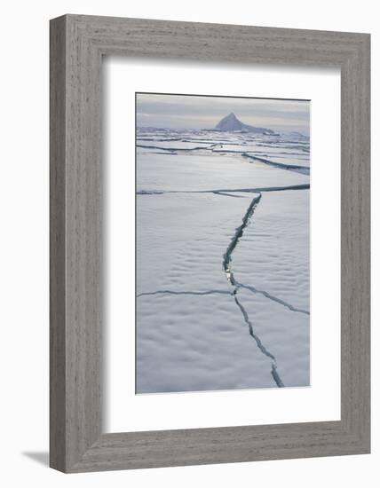 Antarctica. Near Adelaide Island. the Gullet. Cracks Open in the Ice-Inger Hogstrom-Framed Photographic Print