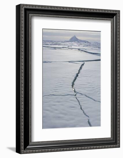 Antarctica. Near Adelaide Island. the Gullet. Cracks Open in the Ice-Inger Hogstrom-Framed Photographic Print