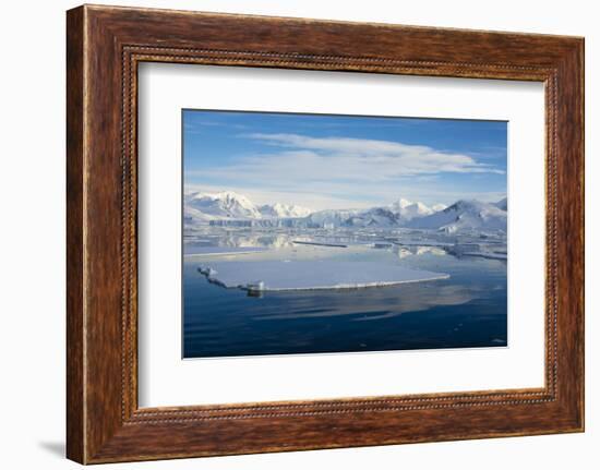 Antarctica. Near Adelaide Island. the Gullet. Ice Floes at Sunset-Inger Hogstrom-Framed Photographic Print