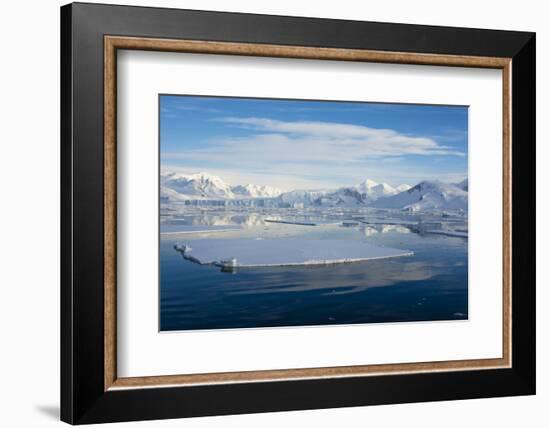 Antarctica. Near Adelaide Island. the Gullet. Ice Floes at Sunset-Inger Hogstrom-Framed Photographic Print