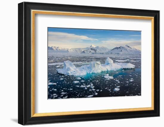 Antarctica. Near Adelaide Island. the Gullet. Iceberg and Brash Ice-Inger Hogstrom-Framed Photographic Print