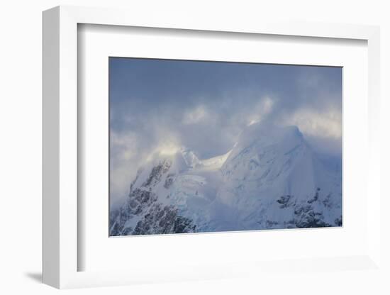 Antarctica. Paradise Harbor. Snowy Mountains and Clouds at Sunrise-Inger Hogstrom-Framed Photographic Print