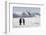 Antarctica, Snow Hill. Two emperor penguins stand together in the icy landscape.-Ellen Goff-Framed Photographic Print