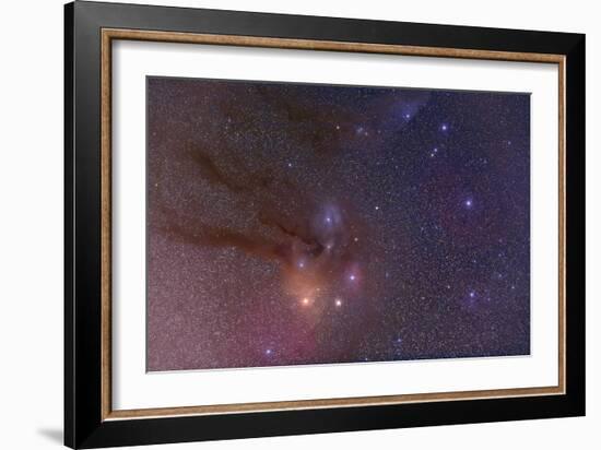 Antares and Scorpius Head Area with Rho Ophiuchi Nebulosity-null-Framed Photographic Print