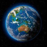 Earth with High Relief, Illuminated by the Sun-Antartis-Photographic Print