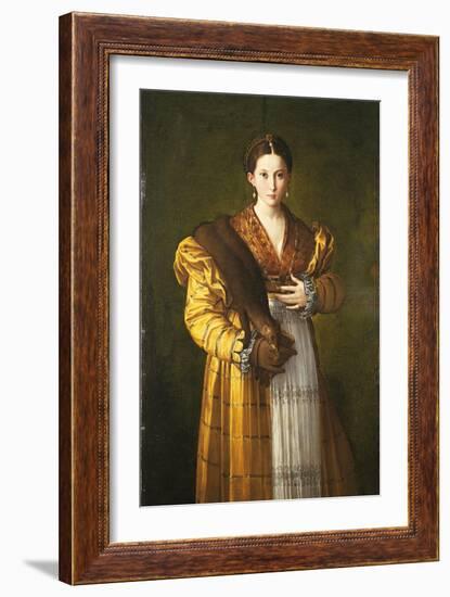 Anteas Portrait (Portrait of Young Woman)-Parmigianino-Framed Art Print