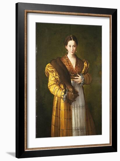 Anteas Portrait (Portrait of Young Woman)-Parmigianino-Framed Art Print