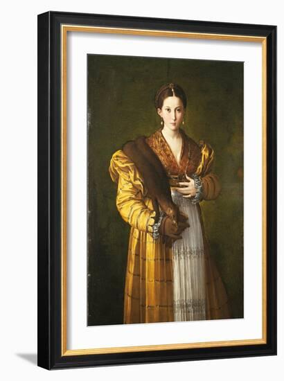 Anteas Portrait (Portrait of Young Woman)-Parmigianino-Framed Art Print