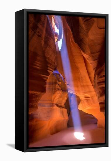Antelope Canyon Arizona Light Beams on Navajo Land near Page-holbox-Framed Premier Image Canvas