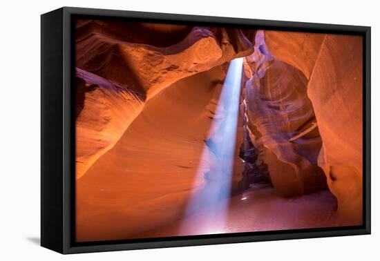 Antelope Canyon Arizona Light Beams on Navajo Land near Page-holbox-Framed Premier Image Canvas