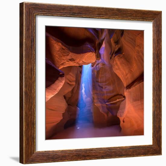 Antelope Canyon Arizona Light Beams on Navajo Land near Page-holbox-Framed Photographic Print