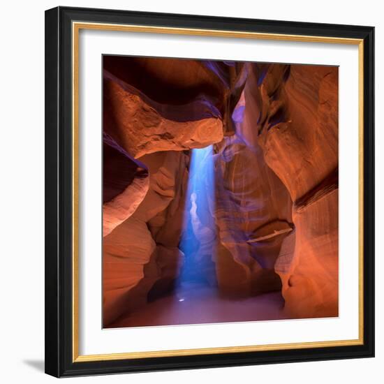 Antelope Canyon Arizona Light Beams on Navajo Land near Page-holbox-Framed Photographic Print