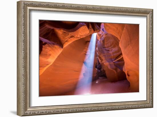 Antelope Canyon Arizona Light Beams on Navajo Land near Page-holbox-Framed Photographic Print