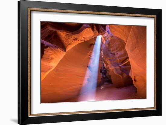 Antelope Canyon Arizona Light Beams on Navajo Land near Page-holbox-Framed Photographic Print