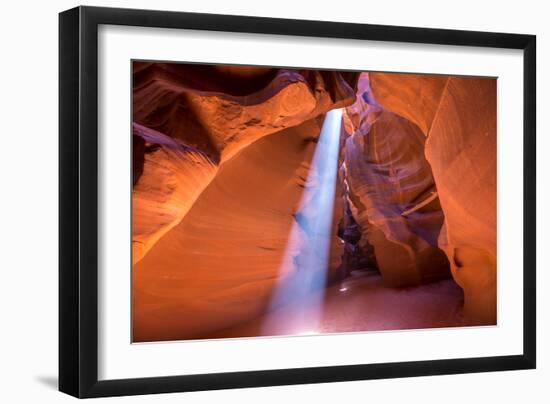 Antelope Canyon Arizona Light Beams on Navajo Land near Page-holbox-Framed Photographic Print