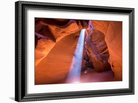 Antelope Canyon Arizona Light Beams on Navajo Land near Page-holbox-Framed Photographic Print