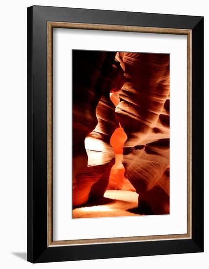 Antelope Canyon, shaped by water erosion, Arizona, USA-Enrique Lopez-Tapia-Framed Photographic Print