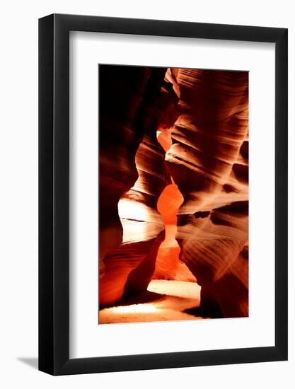 Antelope Canyon, shaped by water erosion, Arizona, USA-Enrique Lopez-Tapia-Framed Photographic Print