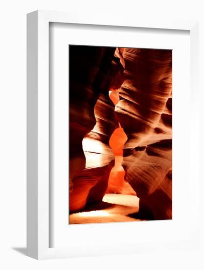 Antelope Canyon, shaped by water erosion, Arizona, USA-Enrique Lopez-Tapia-Framed Photographic Print