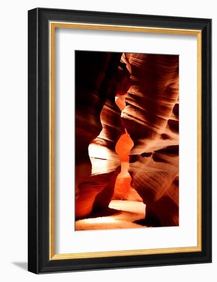 Antelope Canyon, shaped by water erosion, Arizona, USA-Enrique Lopez-Tapia-Framed Photographic Print