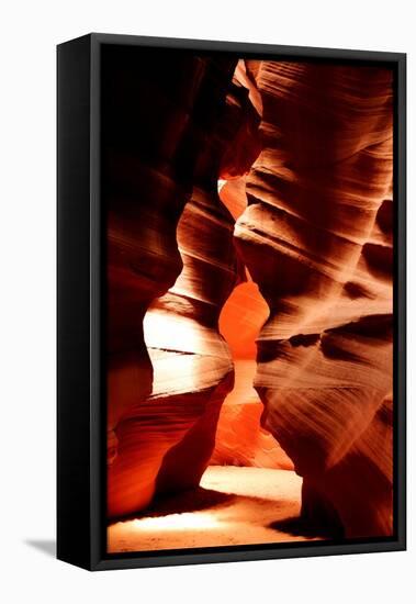 Antelope Canyon, shaped by water erosion, Arizona, USA-Enrique Lopez-Tapia-Framed Premier Image Canvas