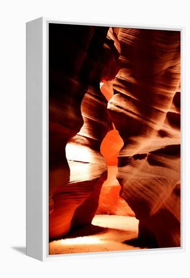 Antelope Canyon, shaped by water erosion, Arizona, USA-Enrique Lopez-Tapia-Framed Premier Image Canvas