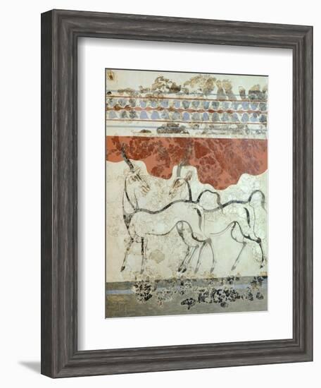 Antelopes, Akrotiri Fresco, Thera-null-Framed Giclee Print