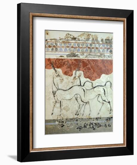 Antelopes, Akrotiri Fresco, Thera-null-Framed Giclee Print