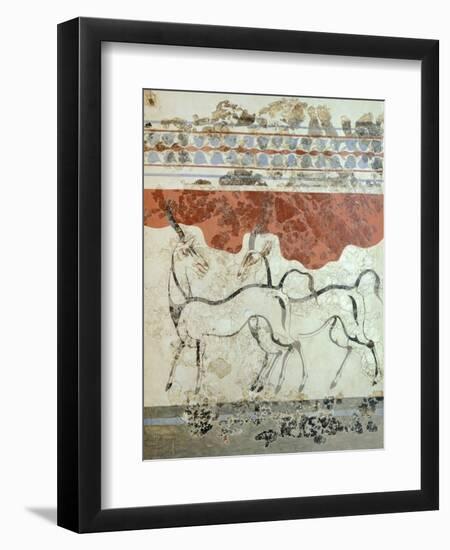 Antelopes, Akrotiri Fresco, Thera-null-Framed Giclee Print