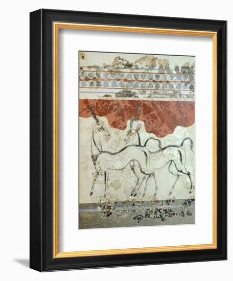 Antelopes, Akrotiri Fresco, Thera-null-Framed Giclee Print