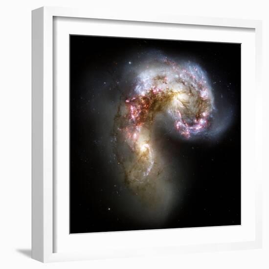 Antennae Galaxies, HST Image-null-Framed Premium Photographic Print