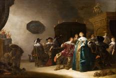 A Guardroom Interior with a Cavalier Conversing with a Drummer-Anthonie Palamedesz-Giclee Print