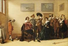 A Guardroom Interior with a Cavalier Conversing with a Drummer-Anthonie Palamedesz-Giclee Print