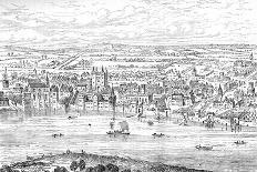 Panorama of London, Westminster and Southwark, Illustration from 'Maps of Old London', 1543-Anthonis van den Wyngaerde-Framed Giclee Print