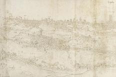 London from Temple Bar to Charing Cross, 1543-Anthonis van den Wyngaerde-Framed Giclee Print